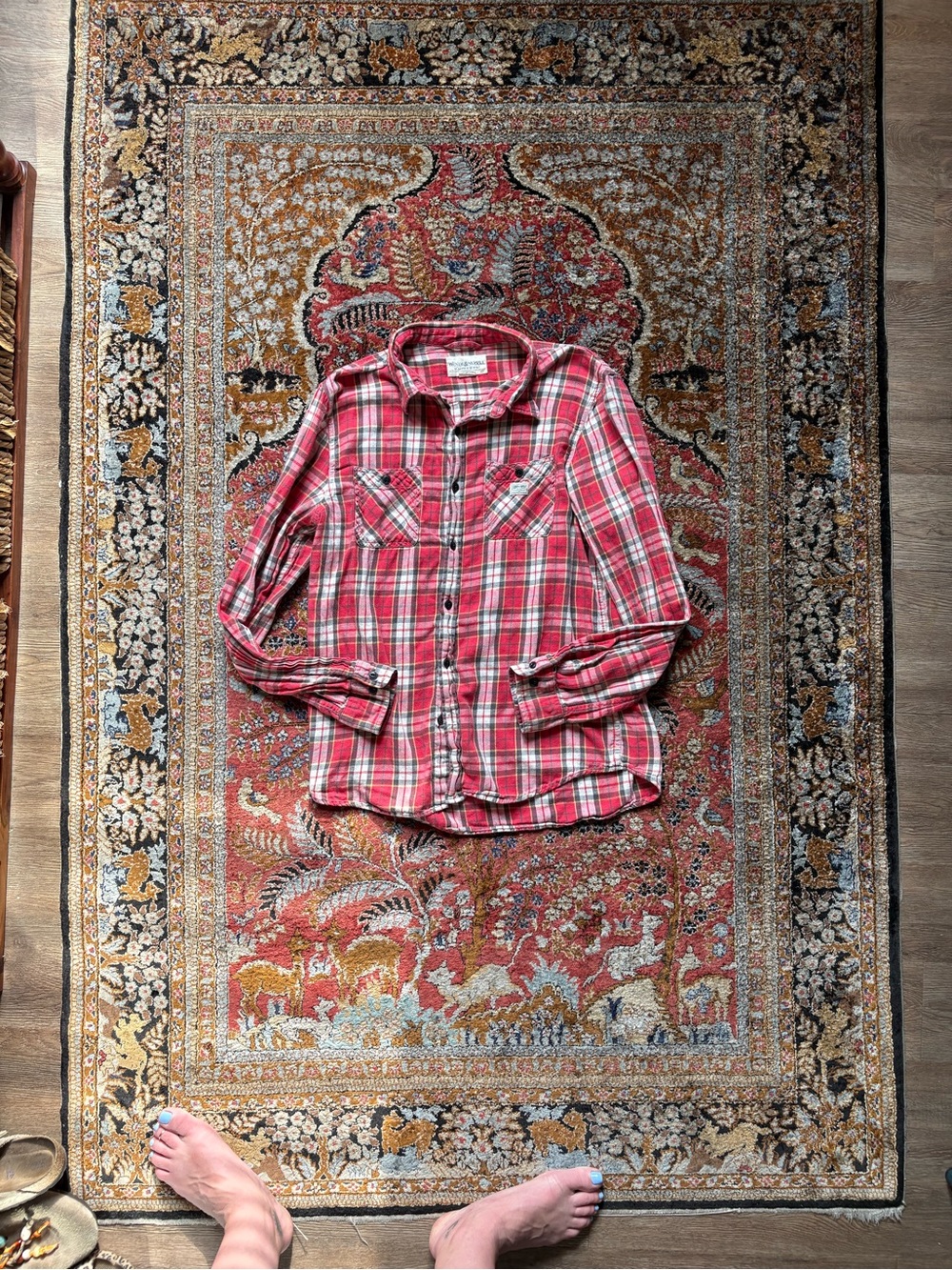 Vtg Denim & Supply Ralph Lauren Red Plaid Flannel Shirt